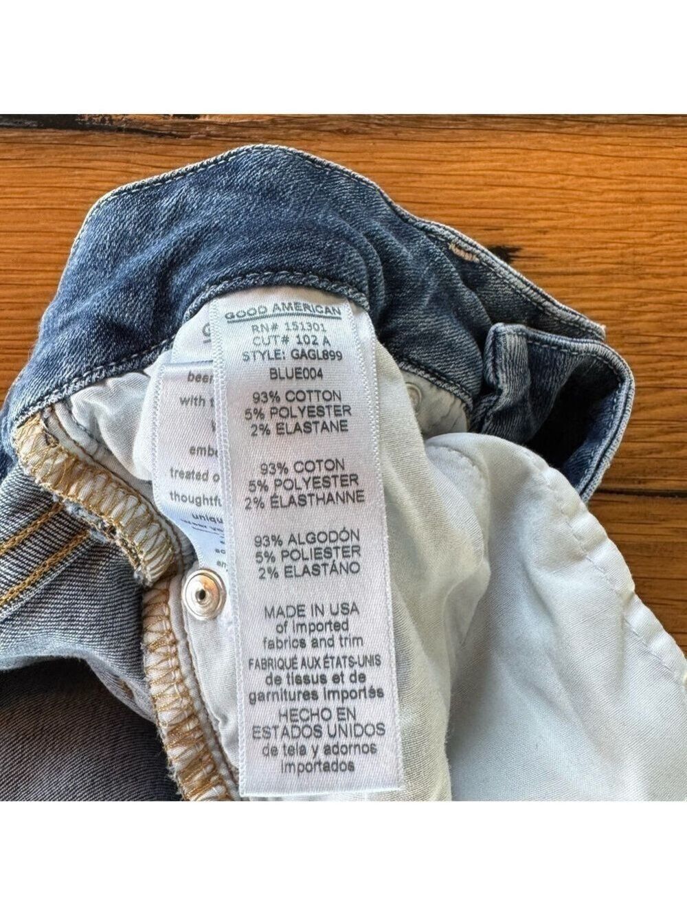 Good American Good Legs Jeans Denim Medium Wash Size 26 - Picture 7 of 8